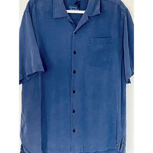 Tommy Bahama Chambray Button Up Silk Shirt